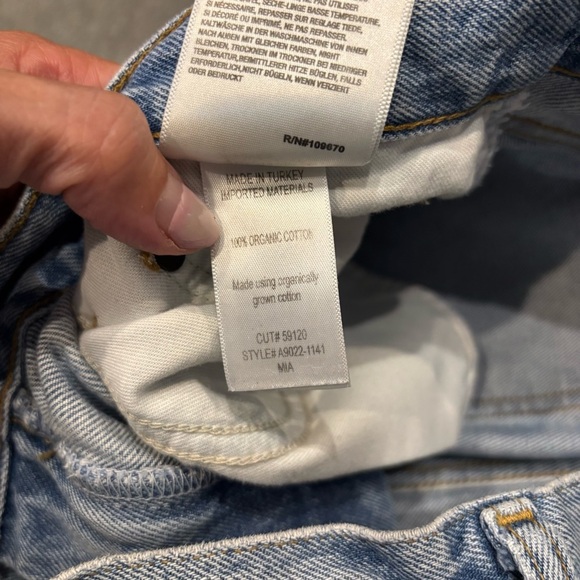 AGOLDE Mia Mid Rise Straight Jeans light wash 28 - Picture 6 of 9